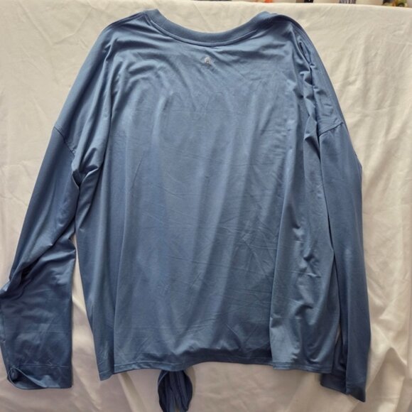 Hyba Tie-Front Performance Top | Blue Athleisure Loungewear | XXL - Picture 3 of 10